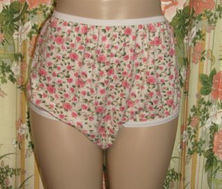 Wearever Cotton Full - Cut Sanitary Lined Floral Brief Size 12