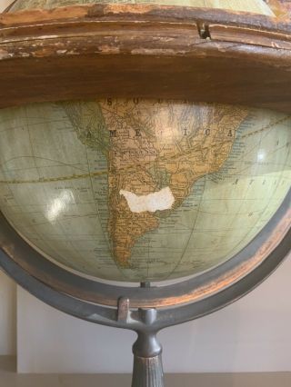 Antique Rand McNalley Plaster Terrestrial Globe 3