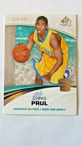2005 - 06 Upper Deck Sp Gamed Edition Chris Paul Rc 818 /999