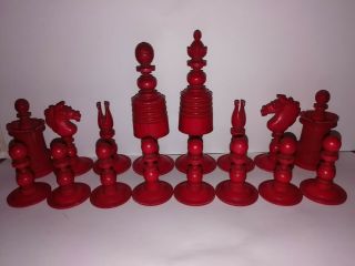Antique Chess Set By Jaques & Son London Bovine