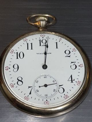 Antique Gold Plated Waltham Pocket Watch