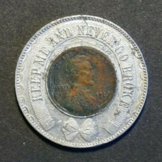 Exchange National Bank Little Rock Ar Encased Cent 1921 Lincoln Cent Vintage