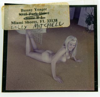 Bunny Yeager 1969 Camera Color Transparency Lolly Mitchell Blonde Nudie Cutie NR 2