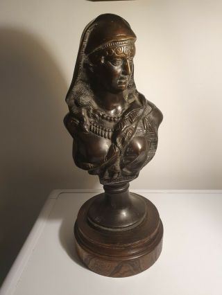 Late 19th Century Bronze Bust Of A Lady Circa 1890
