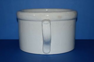 Antique J.  M.  & CO IRONSTONE CHINA Chamber Pot - Straight Sides,  One Handle 2