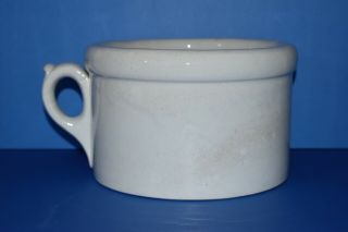 Antique J.  M.  & CO IRONSTONE CHINA Chamber Pot - Straight Sides,  One Handle 3