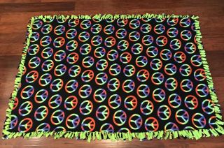 Peace Love Symbol Multicolor Blanket ☮️☮️☮️