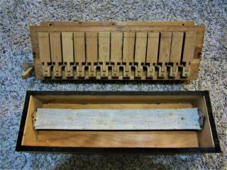 Antique 13 Brass Sub Base Mechanism Box Reed Pump Parlor Organ Victorian Parts