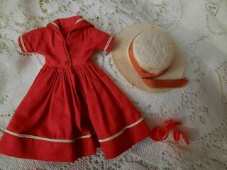 Vintage Jill Jan Doll Vogue Red Sailor Beach Dress Heels & Hat