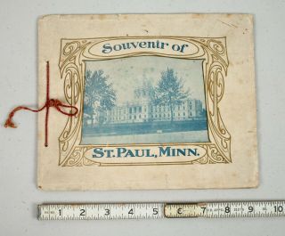 Antique 1906 Souvenir Of St.  Paul Minnesota Scenic Photo City Views Booklet