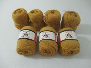 12 Oz Vintage 50/50 Bernat Sports Wool Blend Yarn Usa Made Color 6247 Old Gold