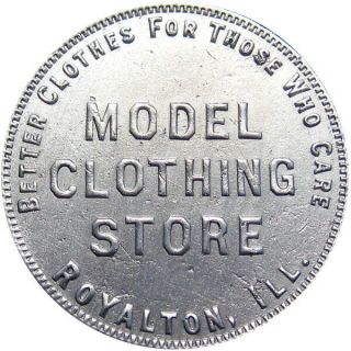 Royalton Illinois Good For Token Model Clothing Store Dollar Size Not On Tc