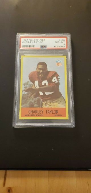 1967 Philadelphia Charley Taylor Psa 8