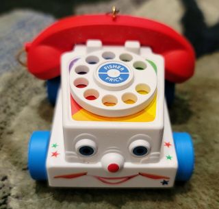 Fisher Price Chatter Phone Vintage Style Christmas Ornament 2.  5 " Long