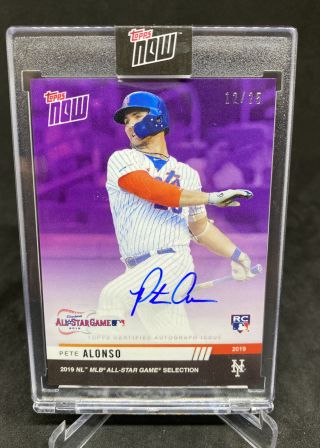2019 Topps Now Pete Alonso Rc Auto All - Star Derby Champ /25