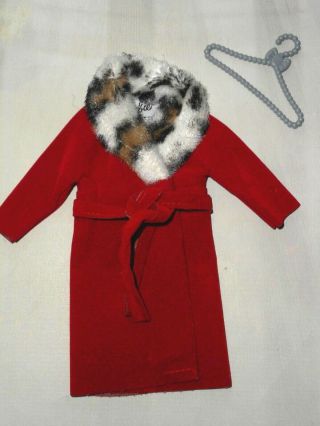 Vintage Barbie Sears Exclusive Glamour Group 1510 Red Coat Leopard Collar