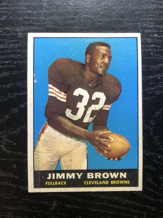 1961 Topps Football Jim Brown 71 Jimmy Jim Brown Card Cleveland Browns