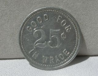 antique SPUDS FLORIDA FL (POTATOES,  ST JOHNS CO) SPUDS TURPENTINE CO 25c TOKEN 2
