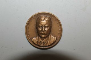 Bronze Theodore Roosevelt 1964 Presidential Art Medal Ralph J Menconi 1.  25 "