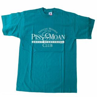 Vintage 90s Piss And Moan Club Shirt Mens L Humor Official Member Single Stitch
