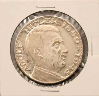 Adolph Hitler 1889 - 1945 Medal Ein Volk Ein Reich Ein Furher Unknown Make/metal