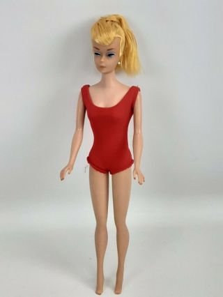 Vintage Barbie Swirl Blonde In Swim Suit
