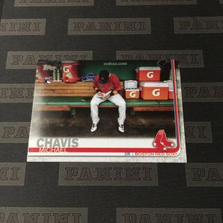 Michael Chavis 2019 Topps Update Photo Variation Red Jersey Us170 Ssp Rookie Rc