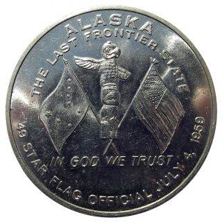 1959 Alaska Statehood Medal - Hk - 527,  Flag Day,  49th State Token