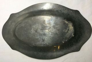 Antique Early American Pewter Serving Tray