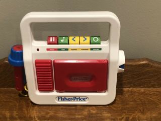 Mattel Fisher Price Cassette Player Recorder With Microphone Model 02178