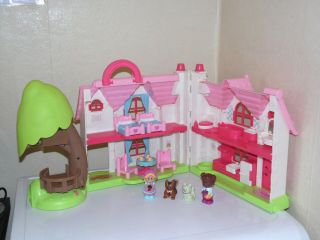 Elc Happyland Cherry Lane Cottage House Playset With Figures Furniture Animals