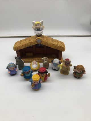 Fisher Price Little People Christmas Nativity Set/10 Figurines Stable Manger,