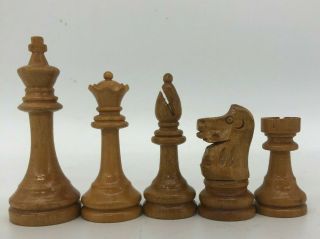 Antique W.  C.  Horn Bros Chess Set.  American Staunton Chessmen Design W Box