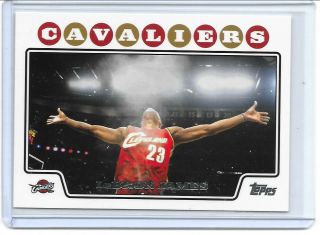 2008 Topps Lebron James Chalk Toss Cleveland Cavs Cavaliers 23 Iconic Lakers Sp