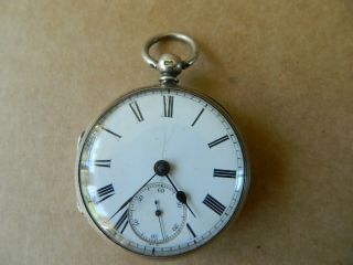 Silver Pocket Watch Fusee J.  W Benson Is On The Movement