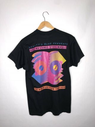 Vintage The Rolling Stones Steelwheels 1989 North American Tour T - shirt Shirt 2