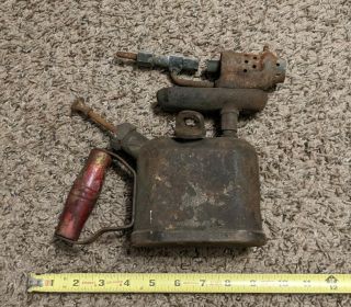 Antique P.  Wall Brass White Gas Blow Torch Made In U.  S.  A.  Grove City,  Pa