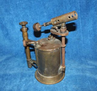 Antique Brass Blow Torch - Mfg.  By The Best Street Light Co.  Canton Ohio
