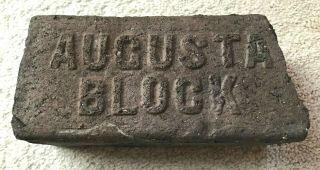 Vintage Antique Augusta Block Street Paver From Tampa Bay Area Of Florida