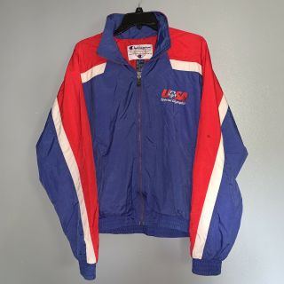 Vintage 90s Champion Usa Special Olympics Track Windbreaker Jacket Size Medium