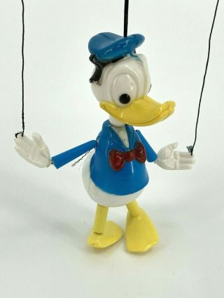Vtg Antique Donald Duck Plastic Marionette String Puppet Walt Disney Productions 2