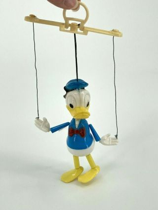 Vtg Antique Donald Duck Plastic Marionette String Puppet Walt Disney Productions 3