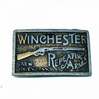 Vintage Winchester Repeating Arms Haven Connecticut Belt Buckle 3210