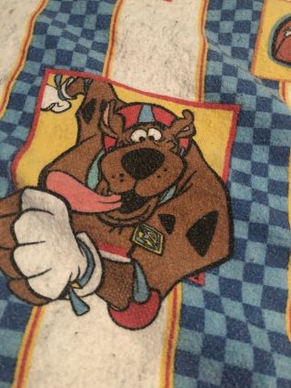 Vintage Scooby Doo Sports Themed Blanket Bedspread 84x66
