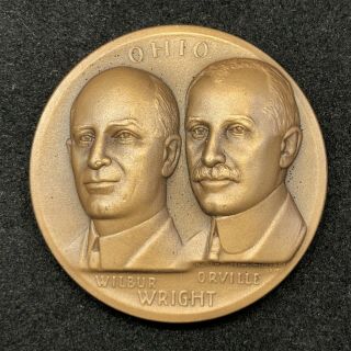 Wilbur & Orville Wright Brothers Ohio Medal High Relief (651)