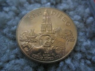 200th Anniversary of San Diego Bronze Medal Coin 1769 - 1969 ✔July 16,  1968 2
