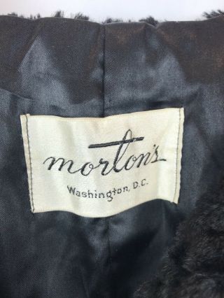 Morton ' s Vintage Faux Fur Shrug,  no Size tag S - M Black 2