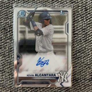 2021 Bowman Chrome Kevin Alcantara 1st Year Auto Rookie Card - Yankees