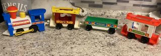Vintage Fisher - Price Little People 2581 Express Train Freight Caboose
