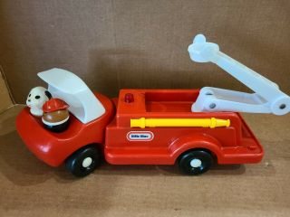 Vintage Little Tikes Red 16 " Fire Truck Engine Toy Made In Usa 0671 - 01